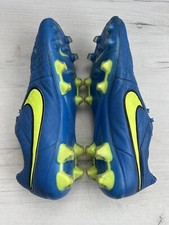 Nike Tiempo Legend Elite ACC Blue Football Cleats Leather Soccer Boots US10 UK9