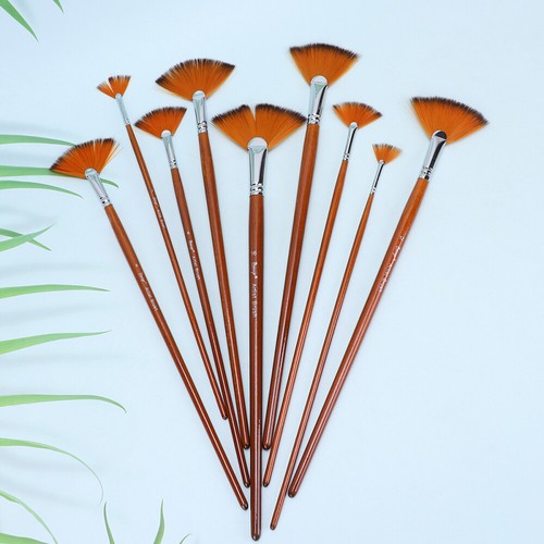 9Pcs Nylon Hair Artist Fine Arts Pen Brush Metal Puzzle Assembly Tools