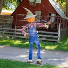 Halloween Animatronic 6' Whimsical Scarecrow Pumpkin Crow Prop Seasonal Visions