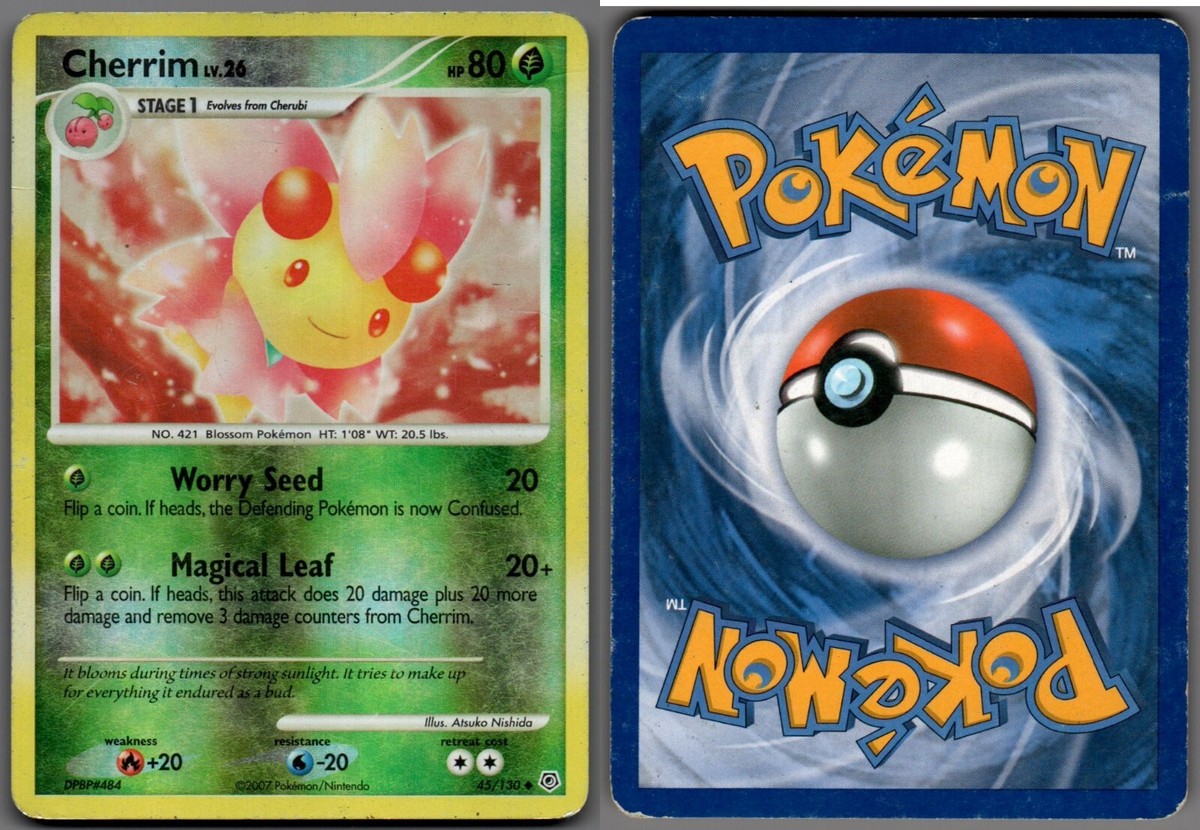 2007 Pokemon, Diamond & Pearl, #45/130 Cherrim LV.26, Reverse Holo