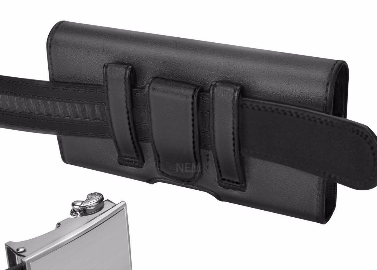 For Samsung Galaxy Note 10 + Premium Leather Case Cover Belt Clip Holster Pouch