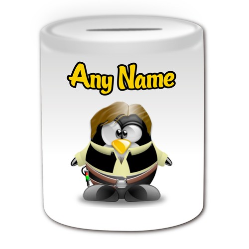 Regalo personalizado Han Solo Penguin Mug Money Box Cup Hero Star Wars Film Movie - Imagen 19 de 20
