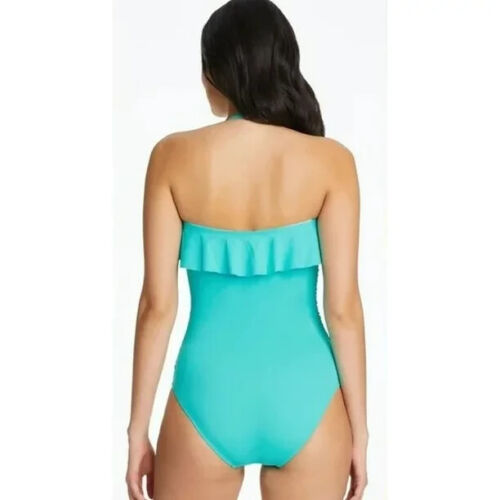 Bleu Rod Beattie Women's Wave Runner Shirred Ruffle Bandeau One-Piece Swimsuit 4 - 第 2/5 張圖片