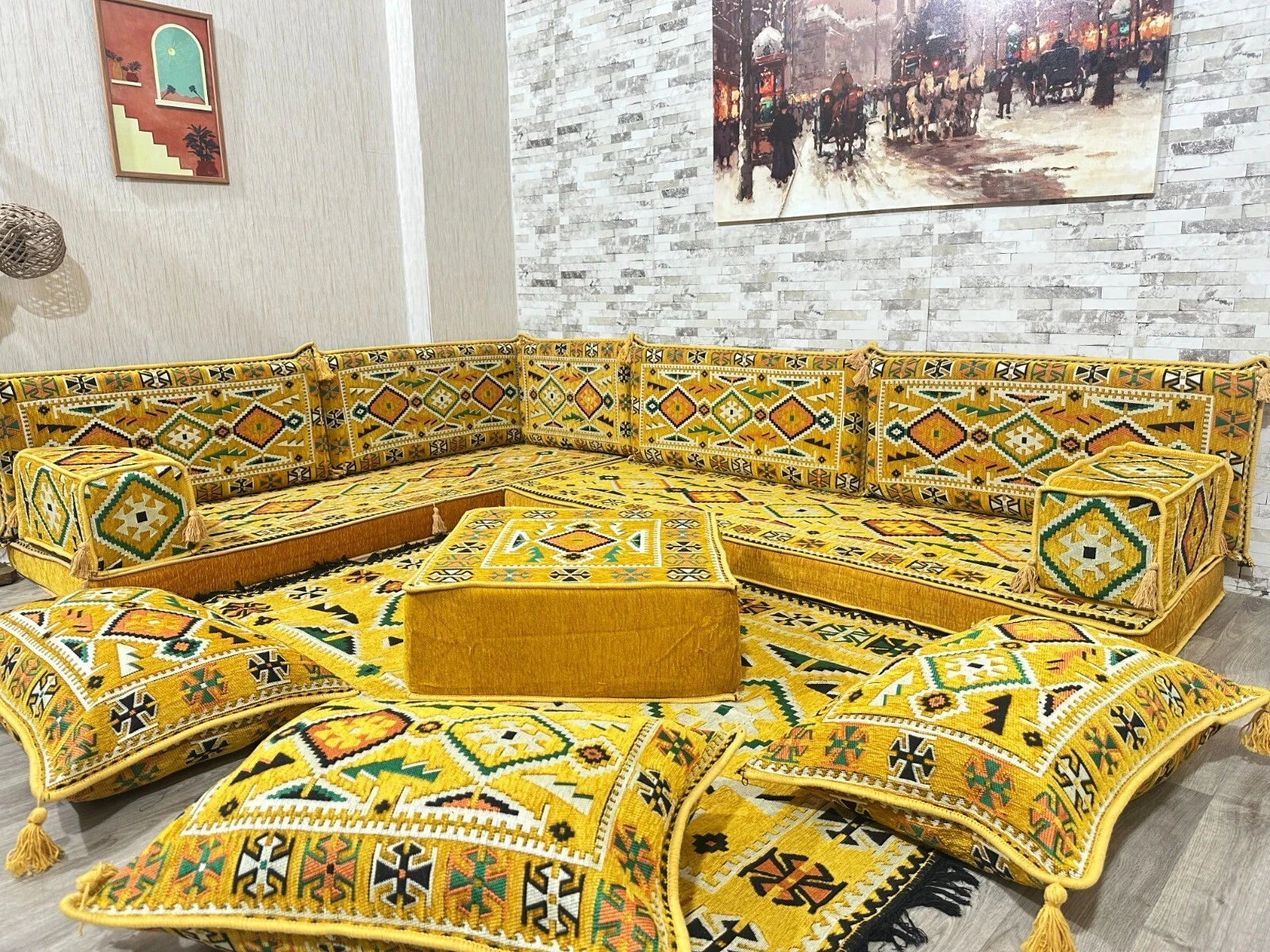 Oriental Seating Area Set, Seating Area, Oriental Sofa, Arabic Corner Majlis
Opens in a new window o