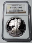1989 S American Silver Eagle Dollar NGC PF 69 Ultra Cameo (806)