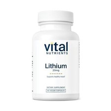 90 Count Lithium Orotate Mineral Supplement for Stress and Behavior Support