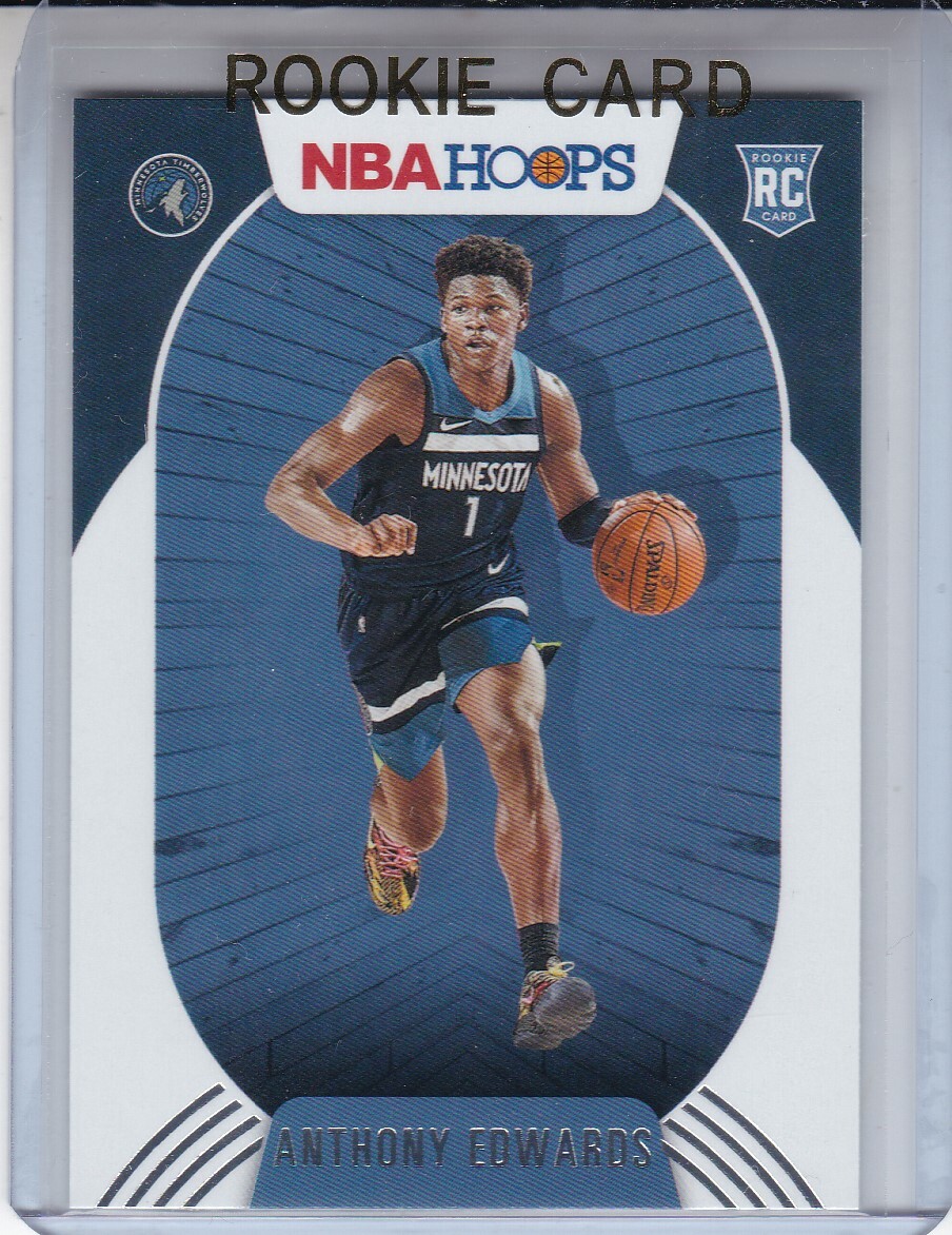 2020-21 NBA HOOPS ANTHONY EDWARDS ROOKIE RC #216 GEORGIA TIMBERWOLVES #1 PICK