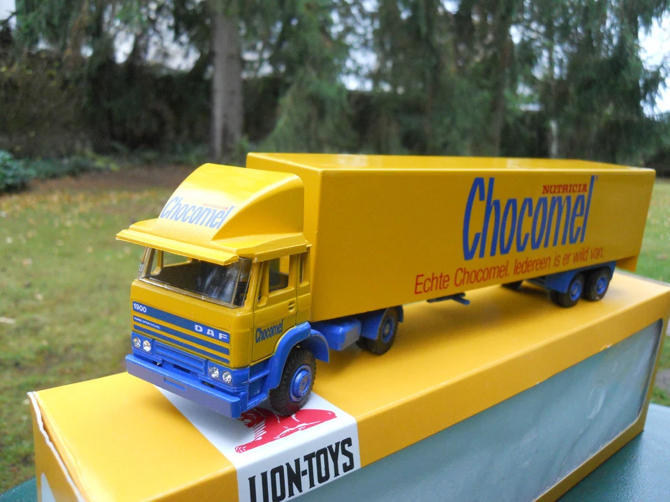 Leone Toys 1/50 DAF 1900 + Rimorchio Furgone " Chocomel " Mint IN Box - Immagine 3 di 4