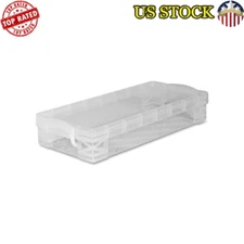 Stackable Pencil Box Clear Storage Container For Pens Markers Crayons Crafts New