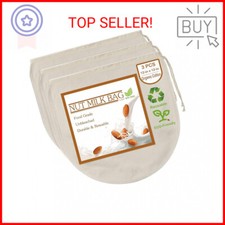 3 PCS 12"x12" Nut Milk Bags - 100 Unbleached Cotton Cheesecloth, Reusable Food
