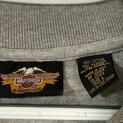 Harley-Davidson Herren 100 Jahre Jubiläum Polo Grau Baumwolle Hemd Größe Large - Bild 2 von 8
