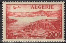 TIMBRE ALGERIE POSTE AERIENNE AVION N° 14 NEUF ** GOMME SANS CHARNIERE