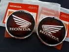 FIT HONDA 3D EMBLEM WING EMBOSS LOGO DECAL STICKER  62 mm  CBR VFR GL CTX L/R