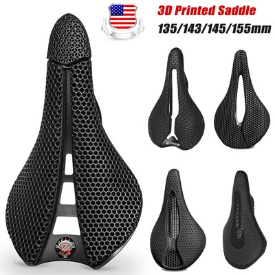 BUCKLOS MTB Road Bike Saddle 3D Printed Carbon Comfort Breathable Cushion Seat 