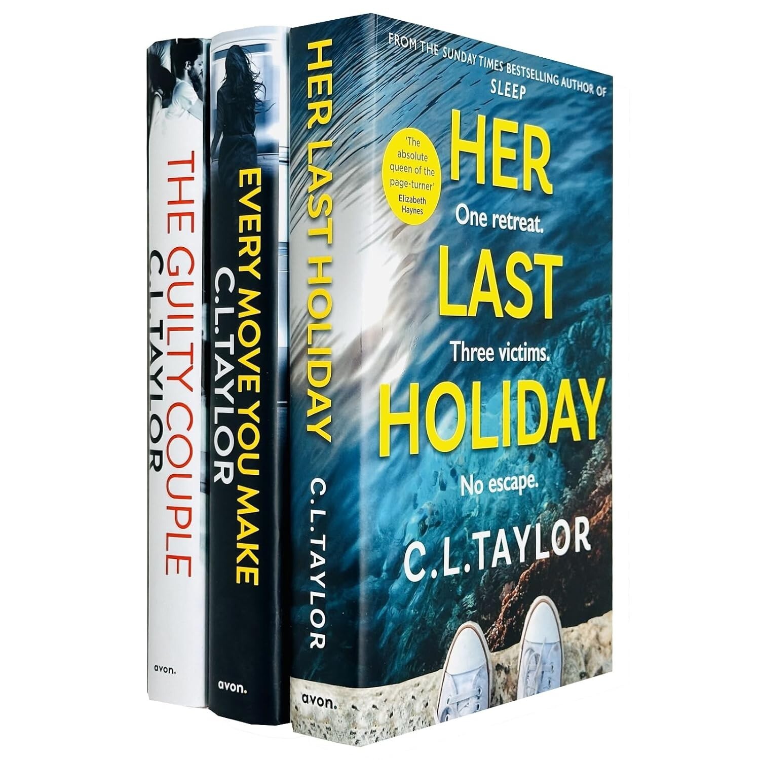 C.L. Taylor 3 Books Collection Set Every Move You Make, Guilty Couple, Her Last
