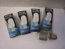 4 yes 4 Feit Electric 25w Signs/Appliance Clear D.C. Bayonet Base 25T8DC Bulbs