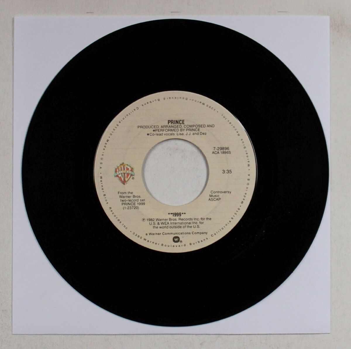 Prince 1999 US 7inch Vinyl Single 1982 | eBay