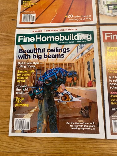 Lot of 4 Fine Homebuilding Magazine March July Sept Nov 2016 Modern House DIY - Picture 4 of 5