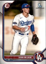 LOT OF 20 2022 BOWMAN DRAFT 1ST BASE PROSPECT BD50 SEAN MCLAIN DODGERS