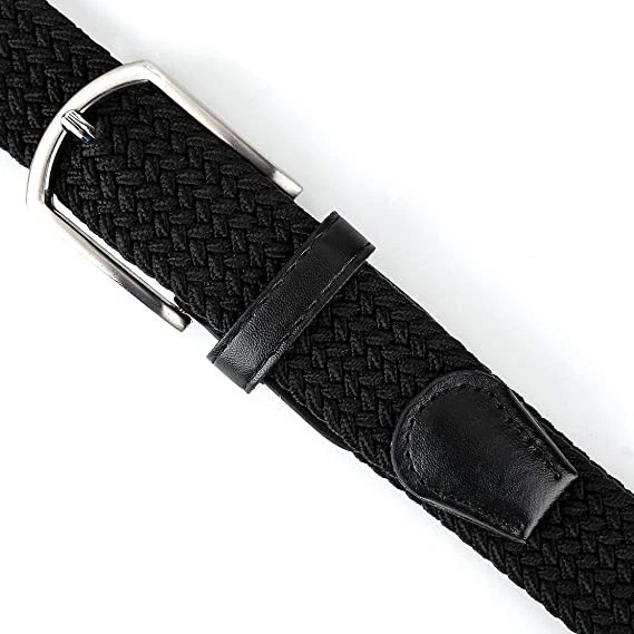 Stretch Gürtel Damen Herren XXL Dehnbarer Elastischer Stoffgürtel Schwarz Gürtel - Bild 2 von 4