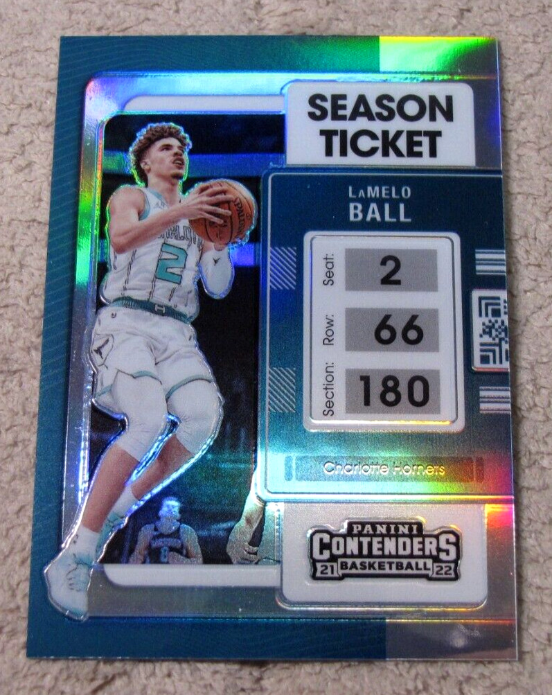 2021-22 Contenders #6 LaMelo Ball Season Ticket Silver Prizm Photo Variation