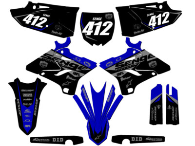 2002-2004 fits POLISPORT RESTYLE YZ 250 2-STROKE BINARY Blue Senge Graphics K...