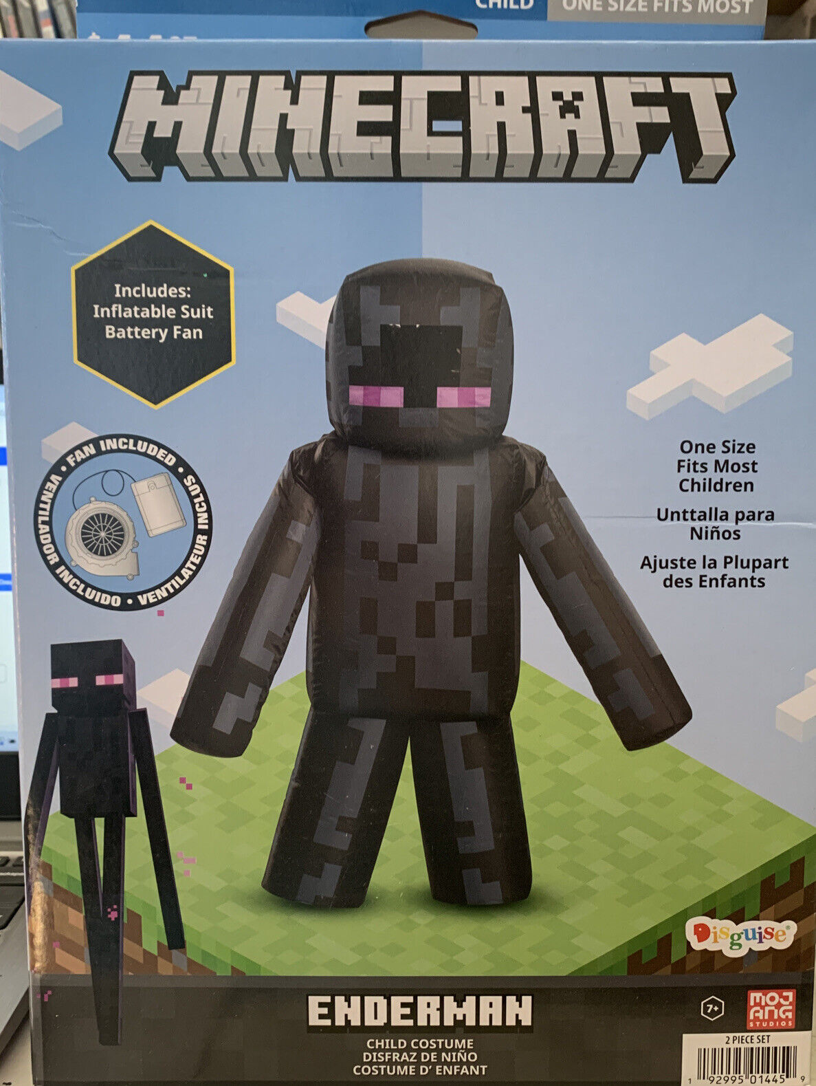 Minecraft Enderman Inflatable Halloween Costume & Fan One Size Fits Most  Child for sale online