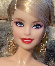 Handmade For 11 1/2  Fashion Doll Gold Chain Earrings With Hoop  Plastic Posts