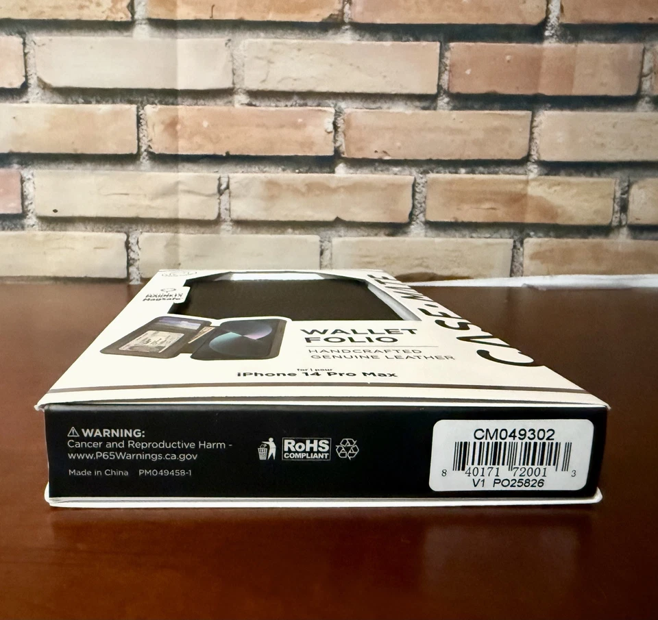 Cartera Case-Mate de Cuero Genuino Negra para iPhone 14 Pro Max Nueva en Paquete. Foto 4 de 4