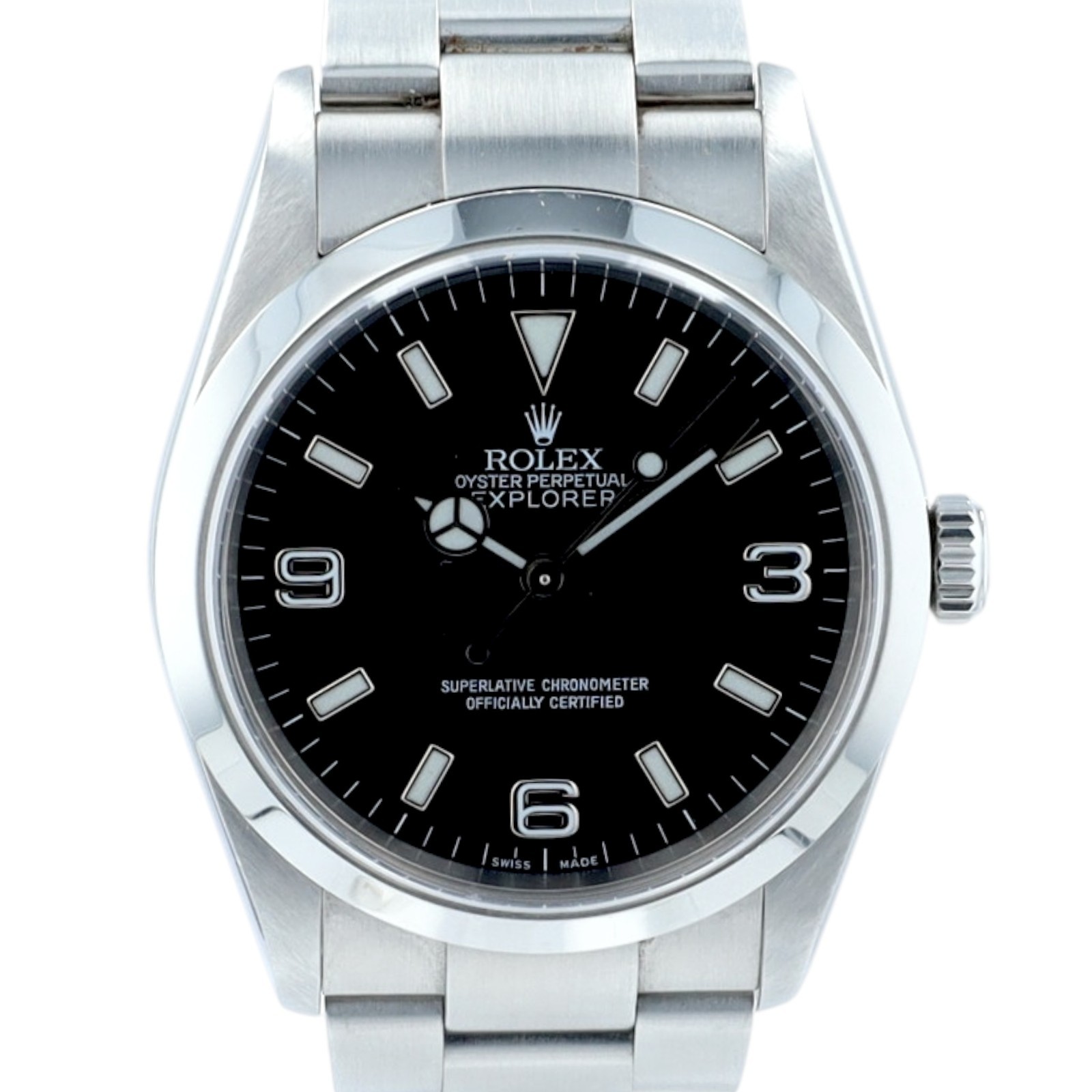 Rolex Explorer 114270 Stainless Steel Black Arabic Dial Oyster Band Watch 36mm