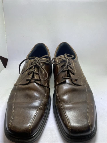 Scarpe mocassino casual stringate Ecco Helsinki in pelle marrone da uomo taglia 8 8 5 EU 42