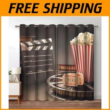 Stylish Movie Theater Blackout Curtains - 52"x84" Panels