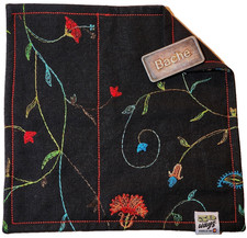 50 WAYS POCKET POCKET HANK Everyday Carry EDC Handkerchief Embroidered Flowers