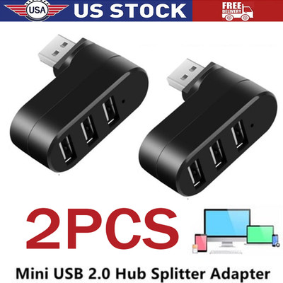 3 Port High Speed USB 3.0 Multi HUB Splitter Expansion Desktop PC Laptop Adapter