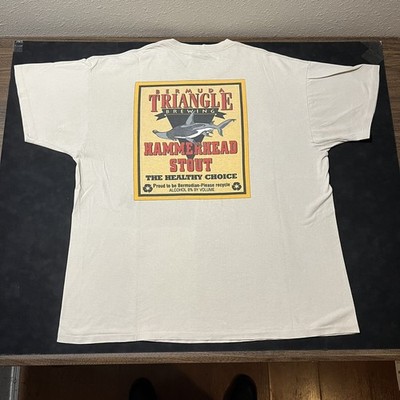 Captain Morgan Rum Shirt Bermuda Triangle 1990s Caribbean Beer Single Stitch USA