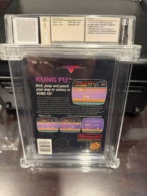 Kung Fu Nintendo NES CIB 1989 Black Box Ver. w/Hangtab WATA 8.0 5 Screw