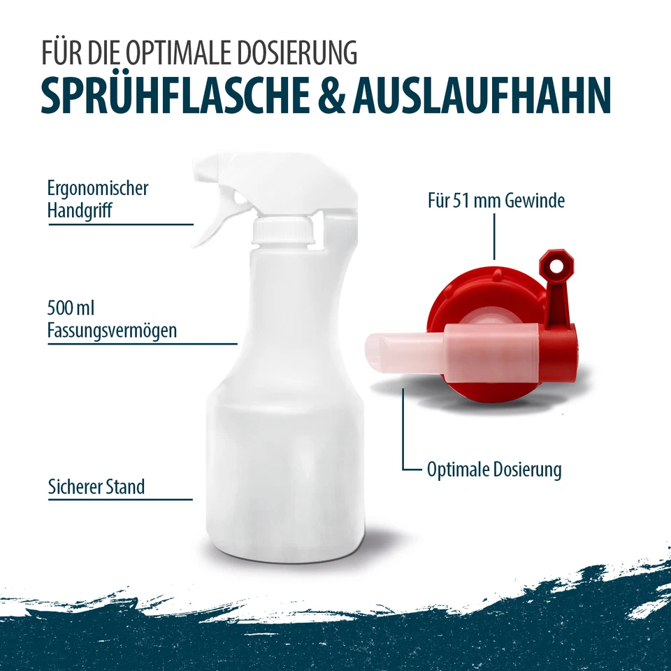 Profi Fettlöser, Küchenreiniger 5L inkl. 500 ml Sprühflasche+DIN 51 Auslaufhahn - Bild 3 von 4