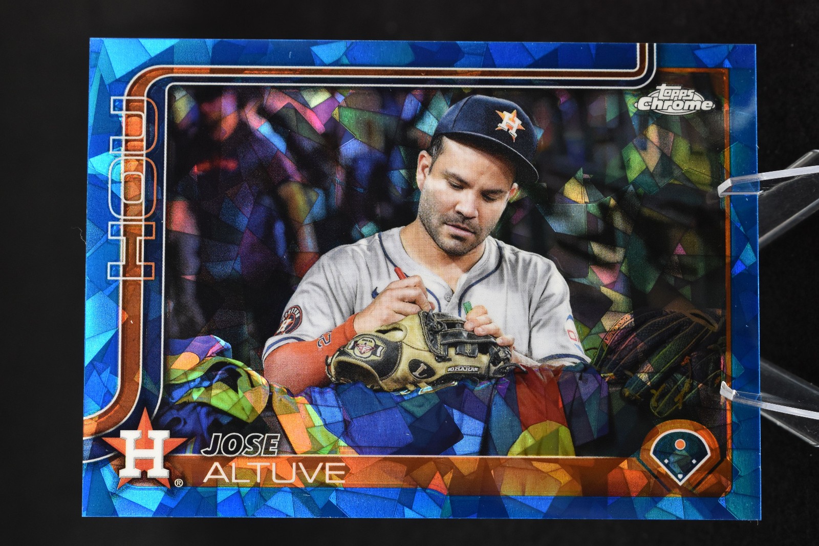 2025 Topps Chrome Sapphire Jose Altuve #77 Image Variation SP Blue Refractor