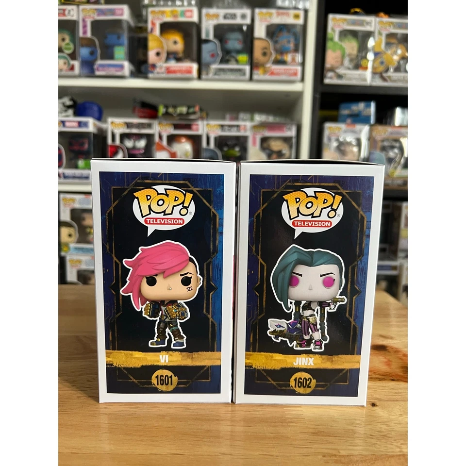 Jinx & Vi Arcane Funko Pops #1601 #1602 League of Legends Television TV Games - Image 3 of 4