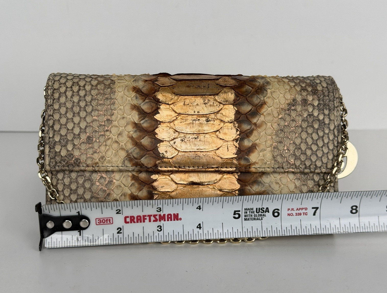 Christian Dior Metallic Python Wallet on Chain in… - image 8