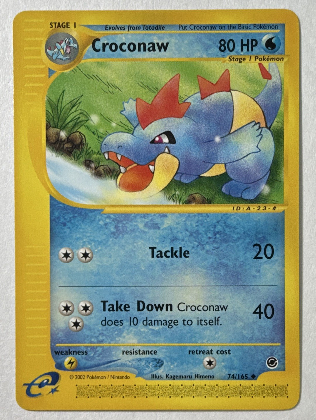 Pokemon TCG Croconaw 74/165 Expedition Base Set Regular Uncommon