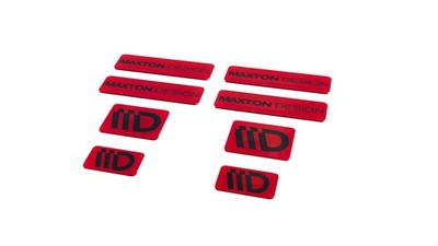 Maxton Design 3D Aufkleber / Gel Sticker 8er Set Rot und Schwarz