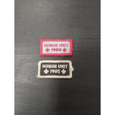 Vintage BSA Honor Unit Patches 1984  1985 Boy Scouts of America Award Set Retro