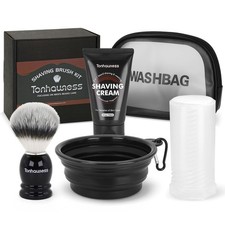 Travel Shaving Brushes Kit For Men, 5 In 1 Shaving Brush Set With Nylon Brist...