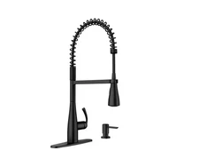 MOEN 87814BL Essie Pre-Rinse Spring Pulldown Sprayer Kitchen Faucet Matte Black