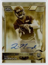 2015 Levi Norwood Topps Chrome Gold Sepia Refractor Auto RC /100 #189 (21C267)