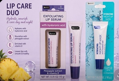 Lip Exfoliation Moisturizing Lip Serum AND Night Hydrating Lip Mask