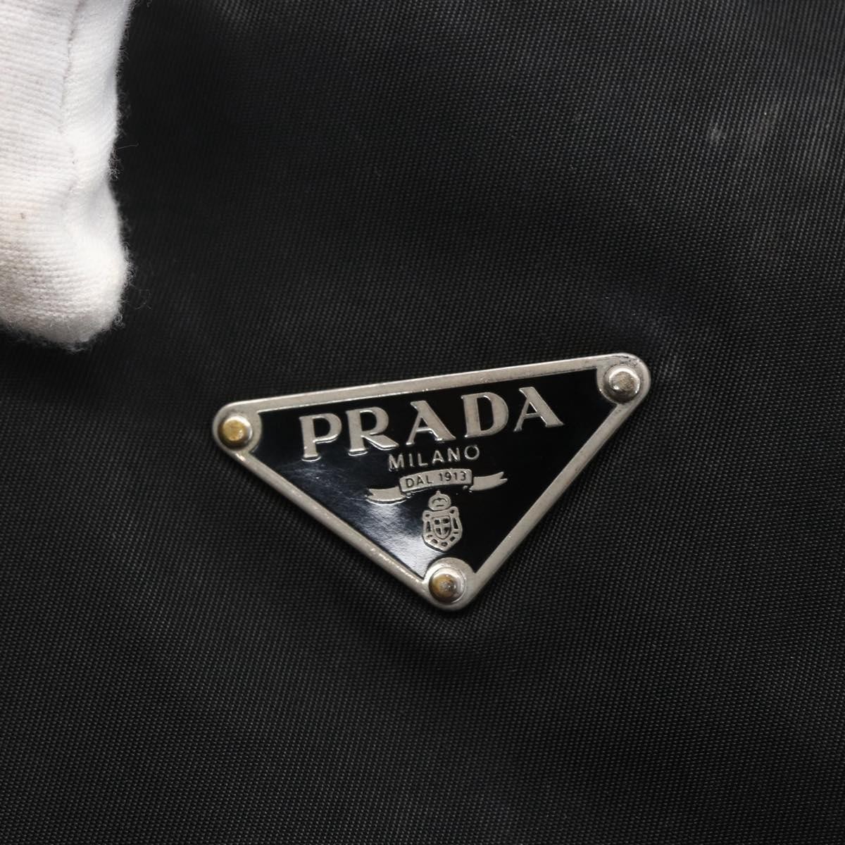 PRADA Tote Bag Nylon Black Silver Auth 157633 thumbnail 17