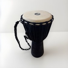 Meinl Percussion Rope Tuned Wood Djembe Drum - Black River Series - 20" Tall