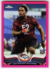 2013 Topps Chrome Pink Refractors Sylvester Williams Rookie #145 Broncos RC,/399